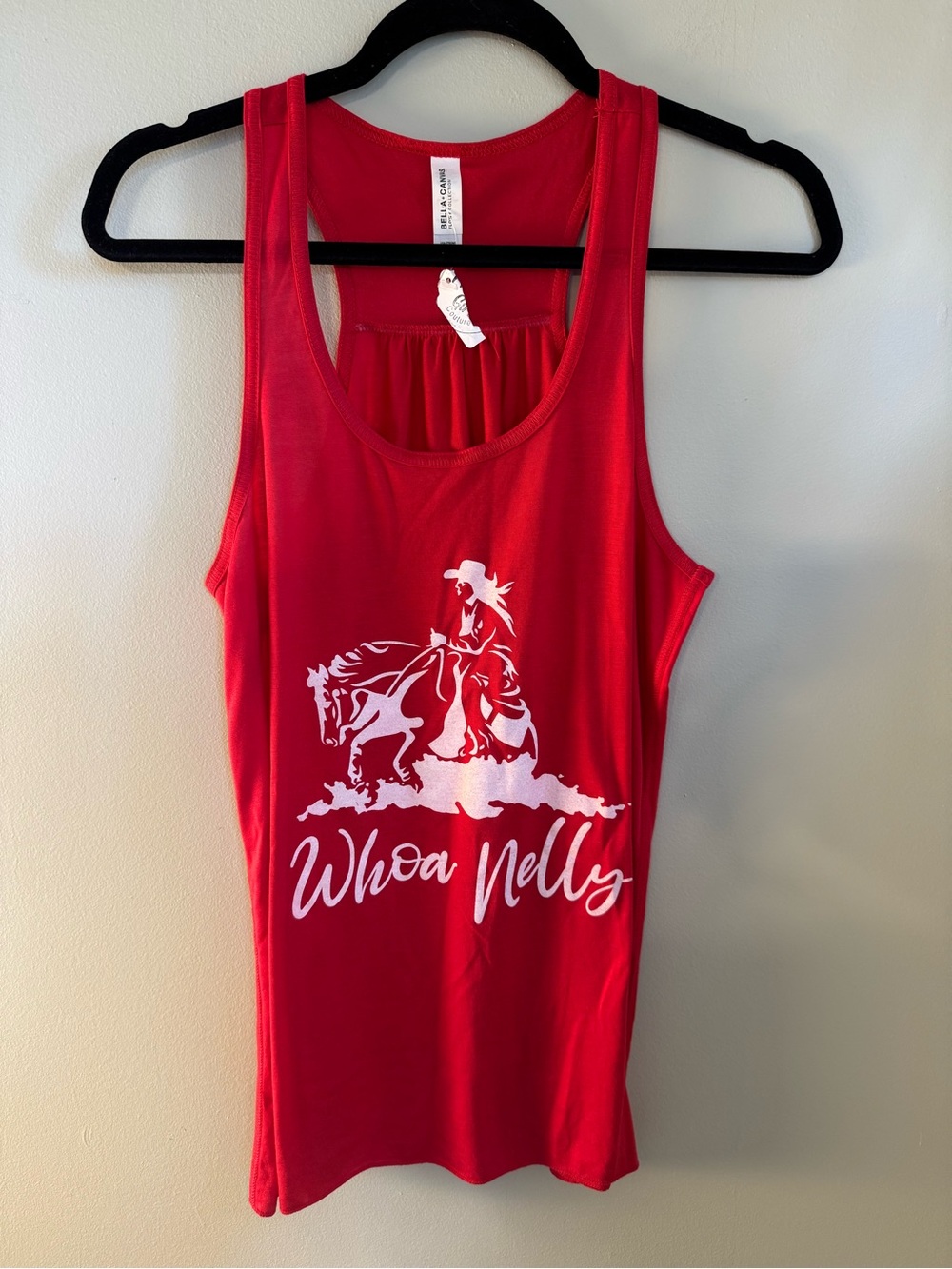 BELLA + CANVAS Women's "Whoa Nelly" Cowgirl Graphic Racerback Tank Top Western